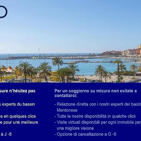 アパート Avec Terrasse Face Et Wifi A - Fr-1-196-369 マントン